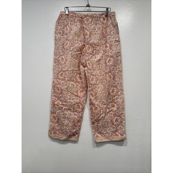 Anokhi Floral Print Pajama Set Women’s Size Small Lounge Set Tank Cropped Pants - Picture 4 of 12